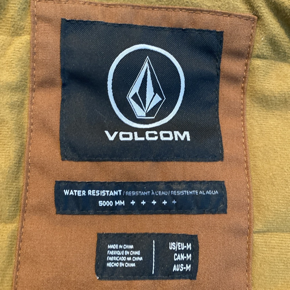 Volcom Hernan Jacket Mens Medium Brown Heavy Weight Hooded Water Resistant Coat - Picture 4 of 10